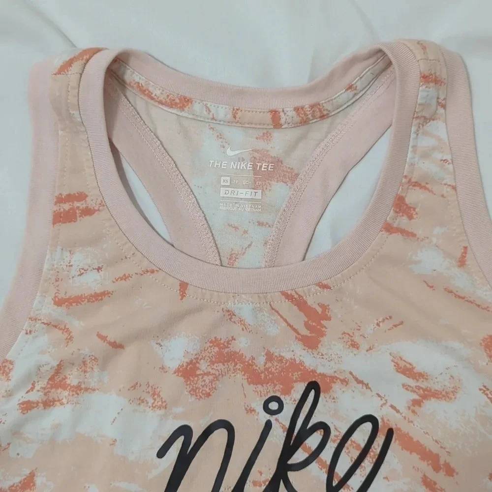 Nike Dri-Fit Muscle Shirt, Color Orange Camouflage Size XS - Picture 3 of 10